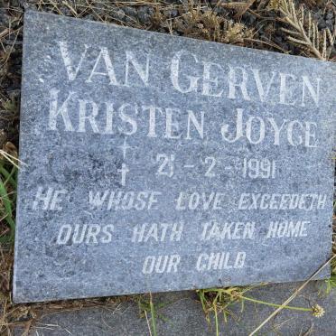 GERVEN Kristen Joyce, van -1991