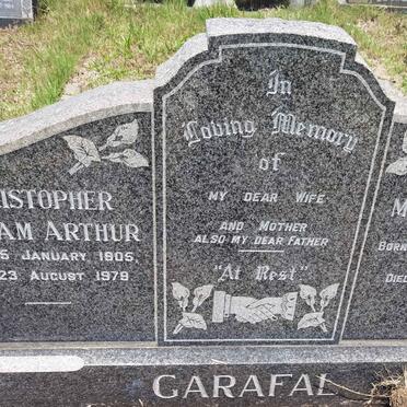 GARAFAL Christopher William Arthur 1905-1979 &amp; Mirriam Mossie 1902-1965
