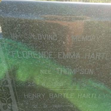 HARTLEY Henry Bartle 1881-1956 &amp; Florence Emma THOMPSON 1883-1947
