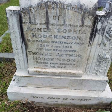 HODGKINSON Thomas Arthur -1940 &amp; Agnes Sophia -1938