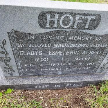HOFT Eric Albert 1907-1991 Gladys Esme 1913-1989