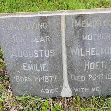 HOFT Augustus Wilhelmina Emilie 1877-1962