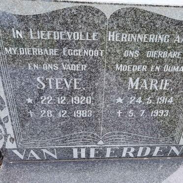 HEERDEN Steve, van 1920-1983 &amp; Marie 1914-1993