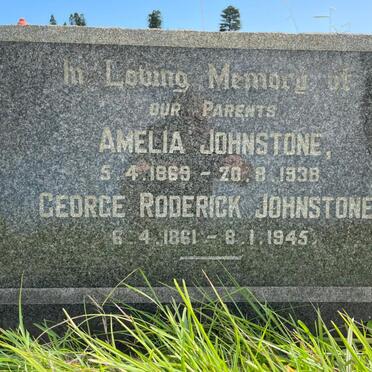 JOHNSTONE George Roderick 1861-1945 &amp; Amelia 1869-1938