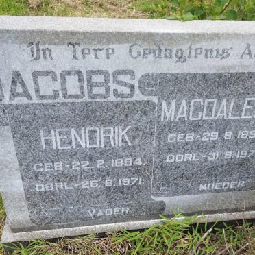 JACOBS Hendrik 1894-1971 &amp; Magdalena 1897-1971