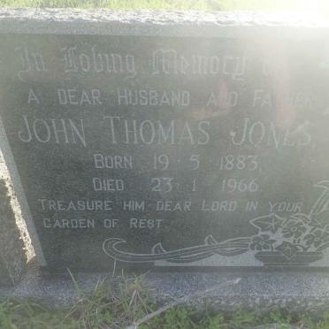 JONES John Thomas 1883-1966