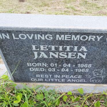 JANSEN Letitia 1968-1968
