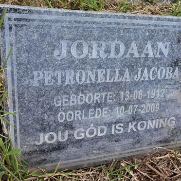 JORDAAN Petronella Jacoba 1912-2009