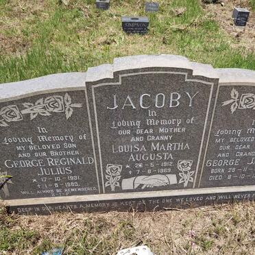 JACOBY George James 1908-1965 &amp; Louisa Martha Augusta 1912-1989 :: JACOBY George Reginald Julius 1931-1983