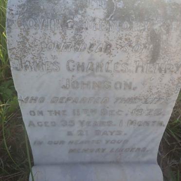 JOHNSON James Charles Henry -1923