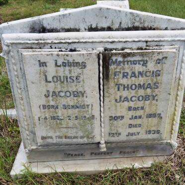 JACOBY Francis Thomas 1867-1936 &amp; Louise SCHMIDT 1868-1949