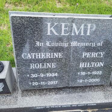 KEMP Percy Hilton 1923-2006 &amp; Catherine Roline 1934-2017
