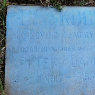 KOCK Peter Daniel de, 1917-1980