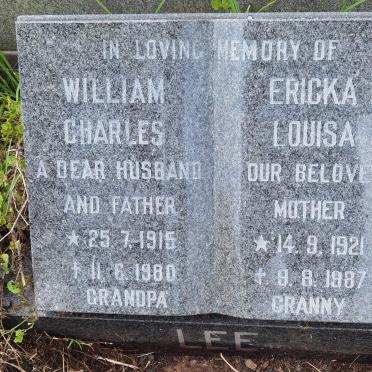 LEE William Charles 1915-1980 &amp; Ericka Louisa 1921-1987