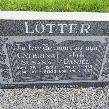 LOTTER Jan Daniel 1913-1993 &amp; Cathrina Susana 1930-2003