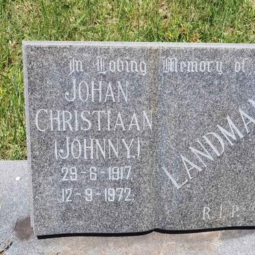 LANDMAN Johan Christiaan 1917-1972