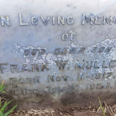 MULLER Frank W. 1917-1924