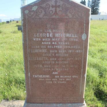 MITCHELL George -1882 &amp; Catherine -1915 :: MITCHELL Catherine -1865 :: MITCHELL Elizabeth -1867 :: MITCHELL John -1878