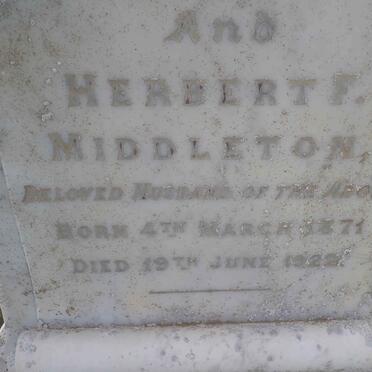 MIDDLETON Herbert F. 1871-1922 &amp; Ida Louisa 1875-1921 _2