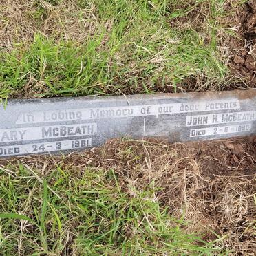 McBEATH John H. -1960 &amp; Mary -1961