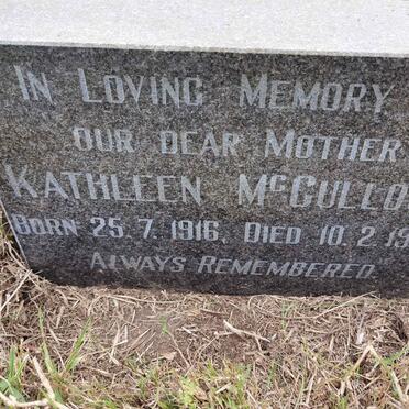 MCCULLOCH Kathleen 1916-1986
