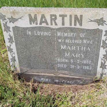 MARTIN Martha Mary 1882-1963