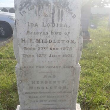 MIDDLETON Herbert F. 1871-1922 &amp; Ida Louisa 1875-1921 _1