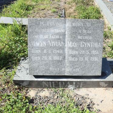NIEPAGE Alwyn Vivian 1949-1982 &amp; May Cynthia 1951-1991