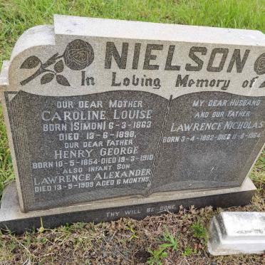 NIELSON Henry George 1854-1910 & Caroline Louise SIMON 1863-1898 :: NIELSON Lawrence Nicholas 1882-1964 :: NEILSON Lawrence Alexander -1909