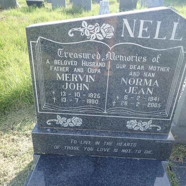 NELL Mervin John 1925-1990 &amp; Norma Jean 1941-2005