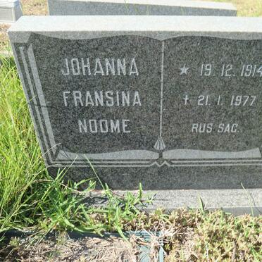 NOOME Johanna Fransina 1914-1977