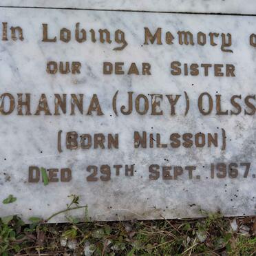 OLSSON Johanna nee NILSSON -1967