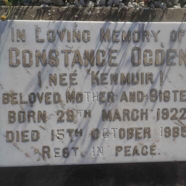 OGDEN Donald Disraeli 1916-1983 &amp; Constance KENMUIR 1922-1985
