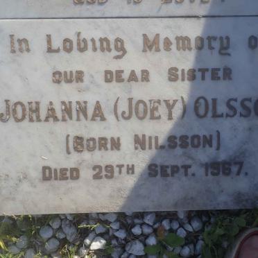 OLSSON Fritjof Alexius 1898-1965 &amp; Johanna NILSSON -1967