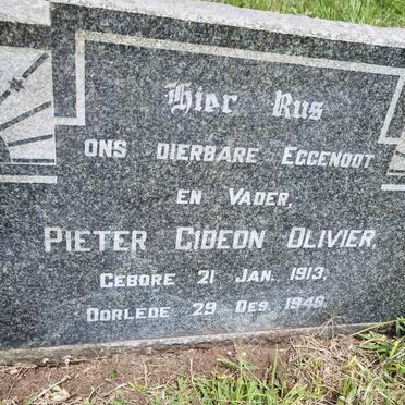 OLIVIER Pieter Gideon 1913-1949