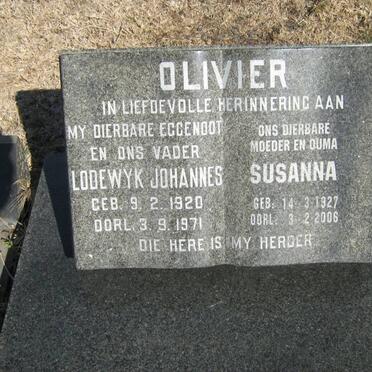 OLIVIER Lodewyk Johannes 1920-1971 &amp; Susanna 1927-2006