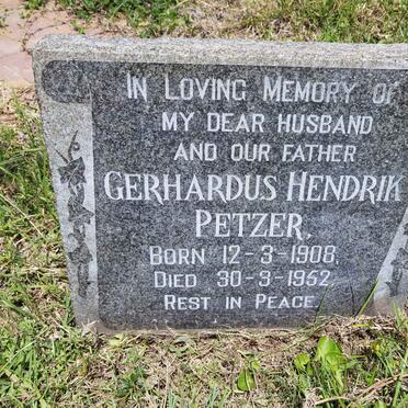 PETZER Gerhardus Hendrik 1908-1952