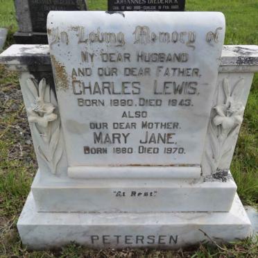 PETERSEN Charles Lewis 1880-1943 &amp; Mary Jane 1880-1970