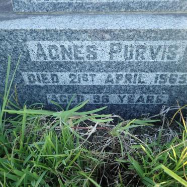 PURVIS Ephraim -1929 &amp; Agnes -1965