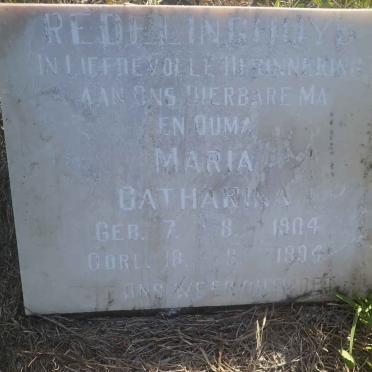 REDELINGHUYS Maria Catharina 1904-1994