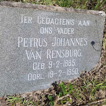 RENSBURG Petrus Johannes, van 1885-1950