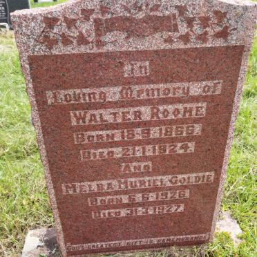 ROOME Walter 1866-1924 :: GOLDIE Melba Muriel 1926-1927