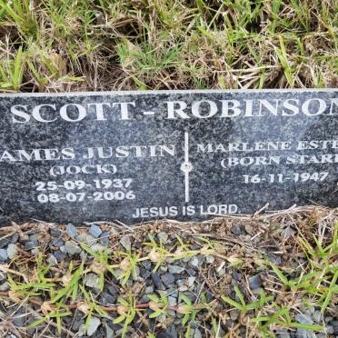 ROBINSON James Justin, SCOTT 1937-2006 &amp; Marlene Estella STARK 1947-