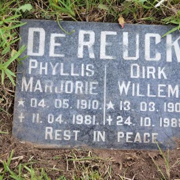 REUCK Dirk Willem, de 1903-1982 &amp; Phyllis Marjorie 1910-1981