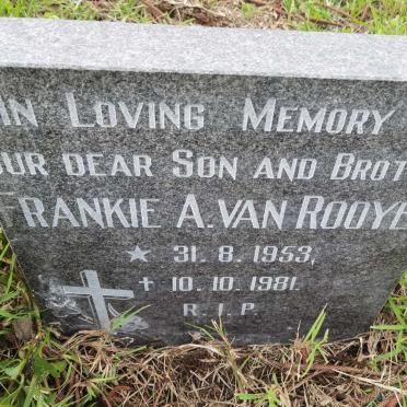 ROOYEN Frankie A., van 1953-1981