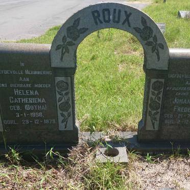 ROUX Johannes Frederick 1895-1961 &amp; Helena Catherina BOTHA 1898-1979