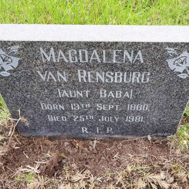 RENSBURG Magdalena, van 1880-1981