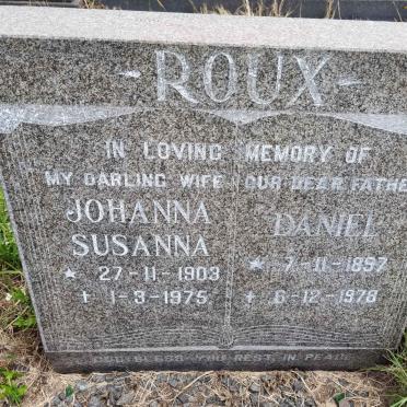 ROUX Daniel 1897-1978 &amp; Johanna Susanna 1903-1975