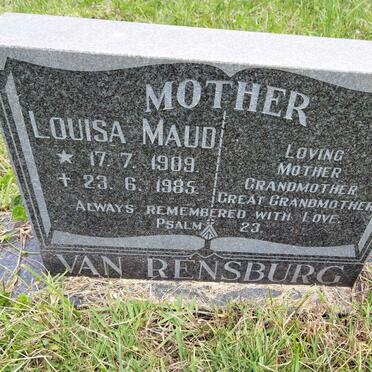 RENSBURG Louisa Maud, van 1909-1985
