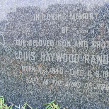 RANDALL Louis Haywood 1940-1959